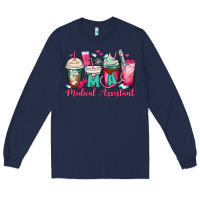 Navy ma medical assistant coffee cups Long Sleeve Tee - MaliasSmallBusiness