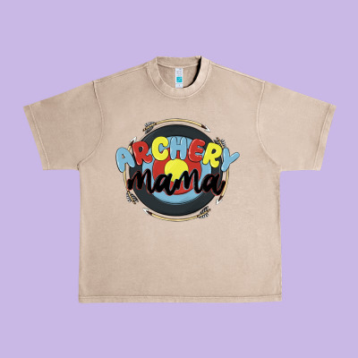Archery Mama Urban Heavy Tee Designed By Maliassmallbusiness