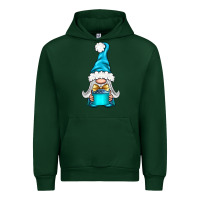 Forest Green winter gnome with gift Urban Hoodie - BundleAndBundleShop