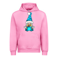 Fuchsia Pink winter gnome with gift Urban Hoodie - BundleAndBundleShop