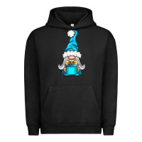 Pigment Black winter gnome with gift Urban Hoodie - BundleAndBundleShop