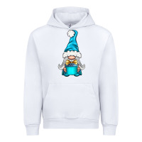 White winter gnome with gift Urban Hoodie - BundleAndBundleShop