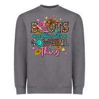 Storm boots and bling it's a cowgirl thing Heavyweight Sweatshirt - MaliasSmallBusiness