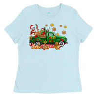 Baby Blue santa fuel   cookies truck Ladies Tee - AdoDesignShop