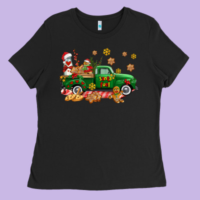 Santa Fuel   Cookies Truck Ladies Tee Designed By Adodesignshop