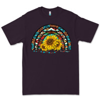 Plum western sunflowers aztec leopard serape  rainbows Premium Tee - AdoDesignShop