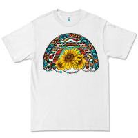 White western sunflowers aztec leopard serape  rainbows Premium Tee - AdoDesignShop