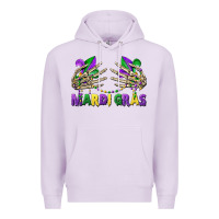 Lilac mardi gras skeleton hands Premium Hoodie - CowGirlArtShop