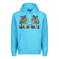 Mardi Gras Skeleton Hands Premium Hoodie | Teevron