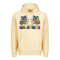 Pina Colada mardi gras skeleton hands Premium Hoodie - CowGirlArtShop
