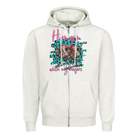 Oatmeal Heather Hangin With My Heifers Zipper Hoodie - Bettercallsaul