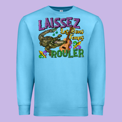 Laissez Les Bons Temps Rouler Premium Sweatshirt Designed By Cowgirlartshop