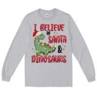 Moon Dust i believe in santa & dinosaurs Long Sleeve Tee - MaliasSmallBusiness