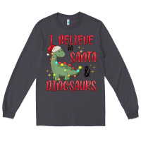Smoke i believe in santa & dinosaurs Long Sleeve Tee - MaliasSmallBusiness