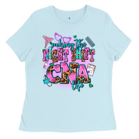 Baby Blue rocking the night shift cna life Ladies Tee - AdoDesignShop