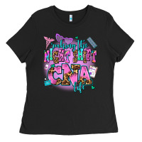 Black rocking the night shift cna life Ladies Tee - AdoDesignShop