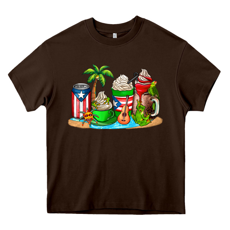 Puerto Rico Coffee Cups Heavy Core Tee by AdoDesignShop | Teevron