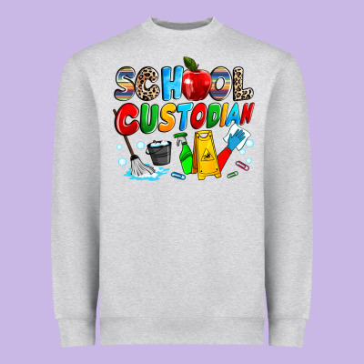 School Custodian Heavyweight Sweatshirt Designed By Nancycooperartshop