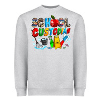 Heather Grey school custodian Heavyweight Sweatshirt - NancyCooperArtShop