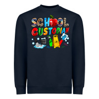 Navy school custodian Heavyweight Sweatshirt - NancyCooperArtShop