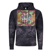 Cloud Black Easter bunny with floral wreath and leopard Vintage Hoodie - RanaPortraitStore