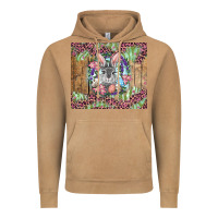 Vintage Camel Easter bunny with floral wreath and leopard Vintage Hoodie - RanaPortraitStore