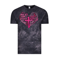 Cloud Black jesus is love heart cross valentines day Vintage Tee - MaliasSmallBusiness