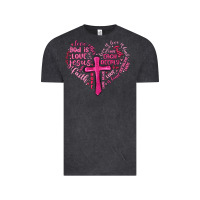 Vintage Black jesus is love heart cross valentines day Vintage Tee - MaliasSmallBusiness