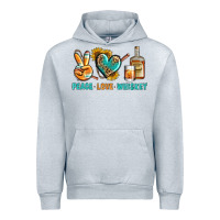 Heather Grey Peace Love Whiskey Urban Hoodie - BundleAndBundleShop