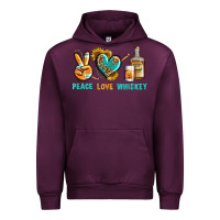 Mauve Wine Peace Love Whiskey Urban Hoodie - BundleAndBundleShop