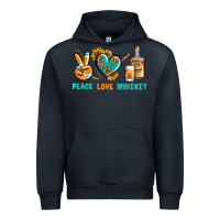 Navy Peace Love Whiskey Urban Hoodie - BundleAndBundleShop