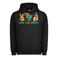 Pigment Black Peace Love Whiskey Urban Hoodie - BundleAndBundleShop