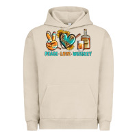 Pigment French Oak Peace Love Whiskey Urban Hoodie - BundleAndBundleShop