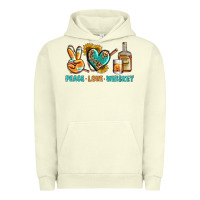 Pigment Pistachio Peace Love Whiskey Urban Hoodie - BundleAndBundleShop