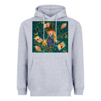 Heather Grey wizard boy with mouse Heavyweight Hoodie - TumblerDesignByShophia