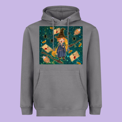 Wizard Boy With Mouse Heavyweight Hoodie Designed By Tumblerdesignbyshophia