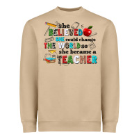Mushroom she believed she could change the world so she bec Heavyweight Sweatshirt - NancyCooperArtShop
