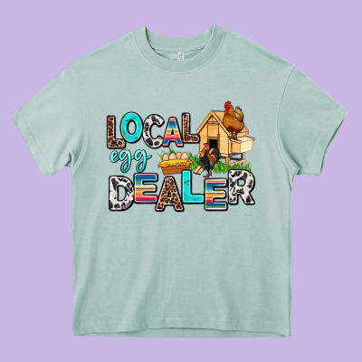 Local Egg Dealer Heavy Core Tee Designed By Adodesignshop