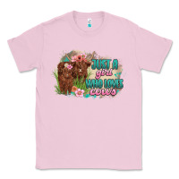 Bubblegum Pink just a girl who loves cows Classic Tee - MaliasSmallBusiness