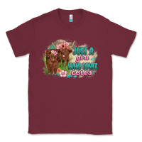 Burgundy just a girl who loves cows Classic Tee - MaliasSmallBusiness