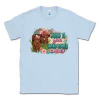 Dusty Blue just a girl who loves cows Classic Tee - MaliasSmallBusiness