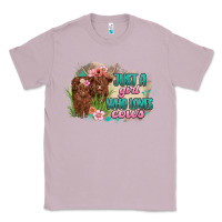 Lilac just a girl who loves cows Classic Tee - MaliasSmallBusiness