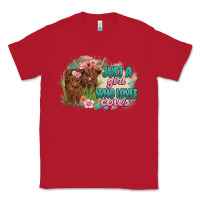 Red just a girl who loves cows Classic Tee - MaliasSmallBusiness