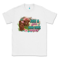 White just a girl who loves cows Classic Tee - MaliasSmallBusiness