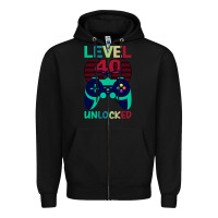 Level 40 Unlocked Zipper Hoodie | Teevron
