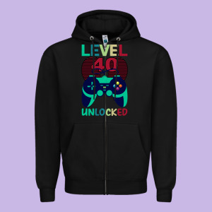Level 40 Unlocked Zipper Hoodie Designed By Bettercallsaul