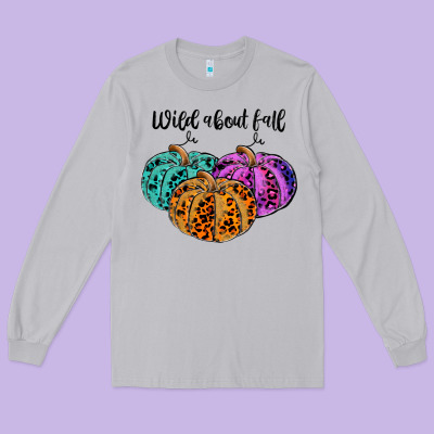 Wild Abaut Fall Long Sleeve Tee Designed By Jahusdesignshop