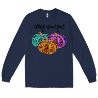 Navy wild abaut fall Long Sleeve Tee - JahusDesignShop