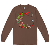 Chestnut custom name christmas stethoscope Long Sleeve Tee - MaliasSmallBusiness