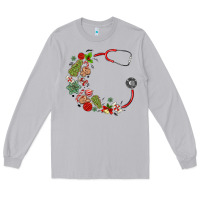 Moon Dust custom name christmas stethoscope Long Sleeve Tee - MaliasSmallBusiness